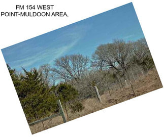 FM 154 WEST POINT-MULDOON AREA,