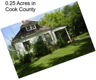 0.25 Acres in Cook County