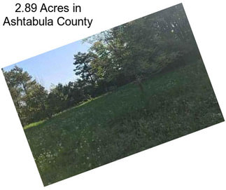 2.89 Acres in Ashtabula County