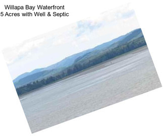 Willapa Bay Waterfront 5 Acres with Well & Septic