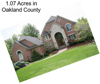 1.07 Acres in Oakland County