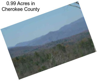 0.99 Acres in Cherokee County