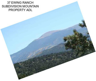 37 EWING RANCH SUBDIVISION MOUNTAIN PROPERTY ADL