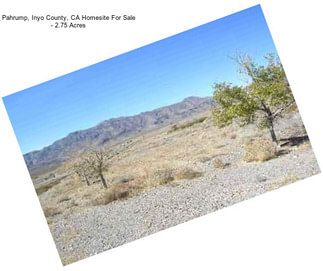 Pahrump, Inyo County, CA Homesite For Sale - 2.75 Acres