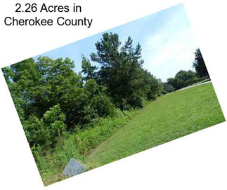 2.26 Acres in Cherokee County