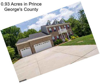 0.93 Acres in Prince George\'s County