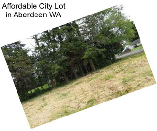 Affordable City Lot in Aberdeen WA