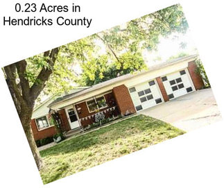 0.23 Acres in Hendricks County