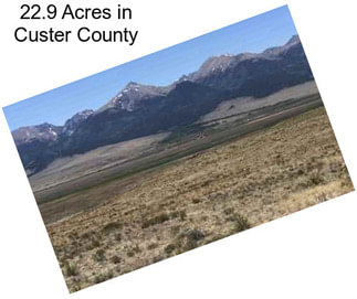 22.9 Acres in Custer County