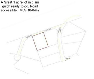 A Great 1 acre lot in clam gulch ready to go. Road accessible.  MLS 18-8442