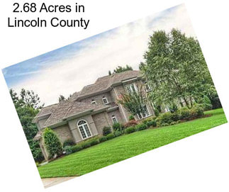 2.68 Acres in Lincoln County