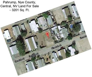 Pahrump, Nye County, Central, NV Land For Sale - 3201 Sq. Ft.