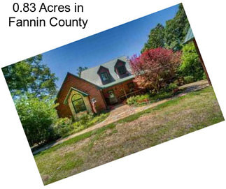 0.83 Acres in Fannin County