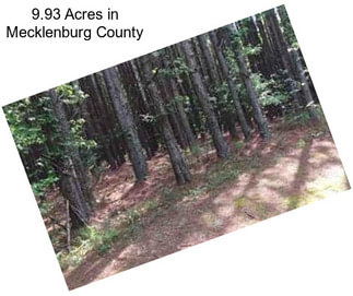 9.93 Acres in Mecklenburg County