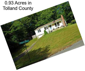 0.93 Acres in Tolland County