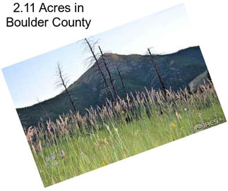 2.11 Acres in Boulder County