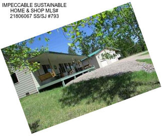 IMPECCABLE SUSTAINABLE HOME & SHOP MLS# 21806067 SS/SJ #793