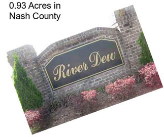 0.93 Acres in Nash County