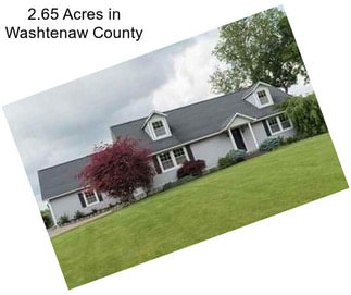 2.65 Acres in Washtenaw County