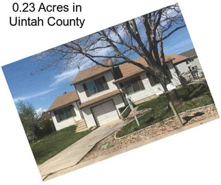 0.23 Acres in Uintah County