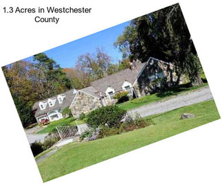 1.3 Acres in Westchester County