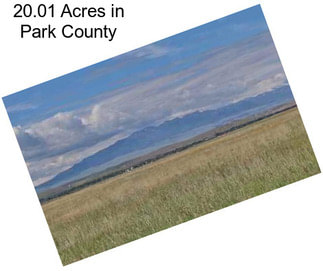 20.01 Acres in Park County