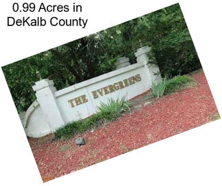 0.99 Acres in DeKalb County