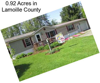 0.92 Acres in Lamoille County
