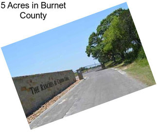 5 Acres in Burnet County