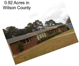 0.92 Acres in Wilson County
