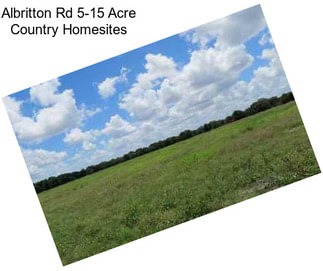 Albritton Rd 5-15 Acre Country Homesites