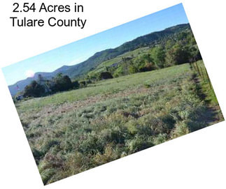 2.54 Acres in Tulare County