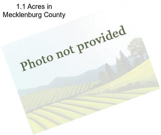 1.1 Acres in Mecklenburg County