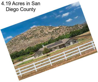 4.19 Acres in San Diego County