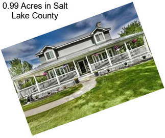 0.99 Acres in Salt Lake County