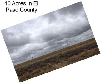 40 Acres in El Paso County