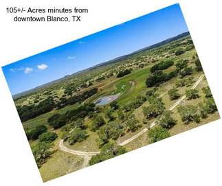 105+/- Acres minutes from downtown Blanco, TX