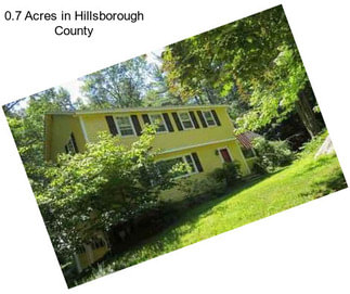 0.7 Acres in Hillsborough County