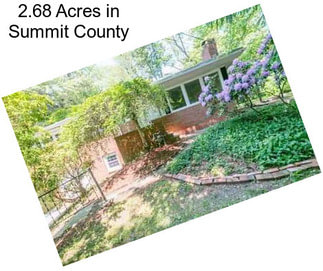 2.68 Acres in Summit County