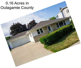 0.16 Acres in Outagamie County