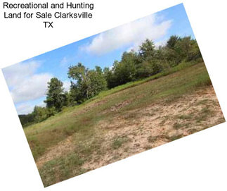 Recreational and Hunting Land for Sale Clarksville TX