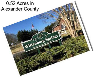 0.52 Acres in Alexander County
