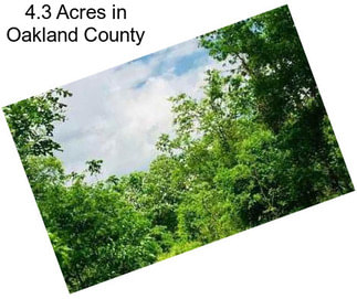 4.3 Acres in Oakland County