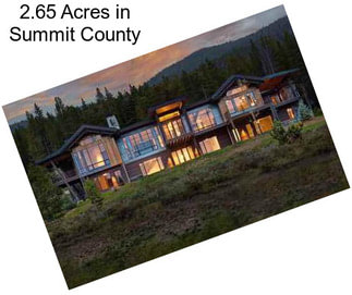 2.65 Acres in Summit County