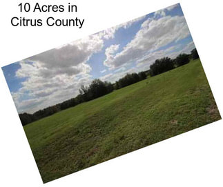 10 Acres in Citrus County