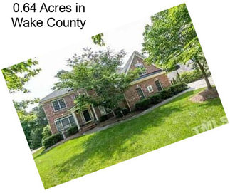 0.64 Acres in Wake County