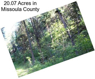 20.07 Acres in Missoula County