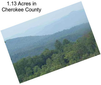 1.13 Acres in Cherokee County