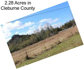 2.28 Acres in Cleburne County