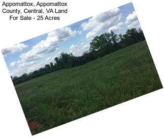 Appomattox, Appomattox County, Central, VA Land For Sale - 25 Acres